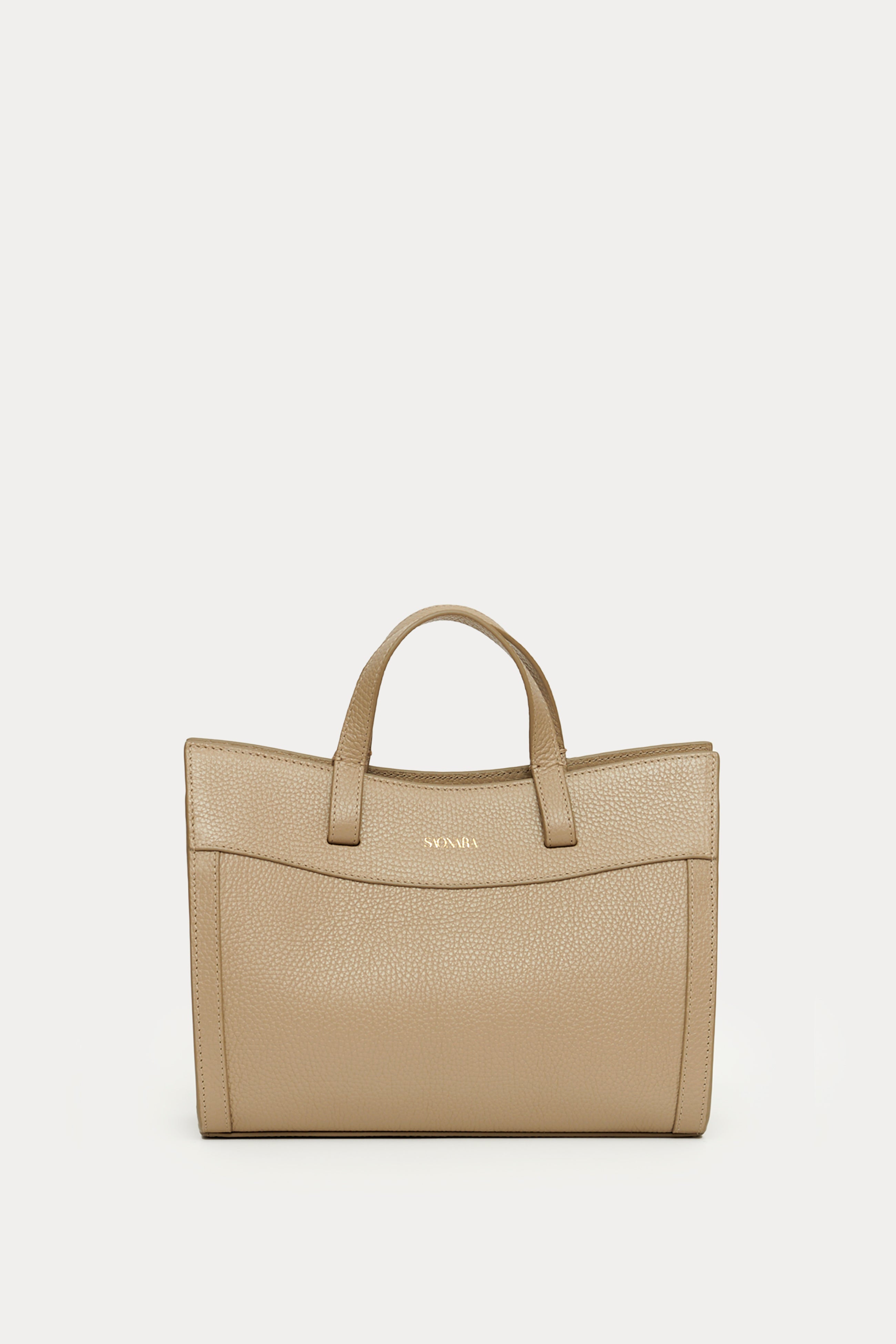 SAONARA SHOPPING BAG MOKA LEATHER