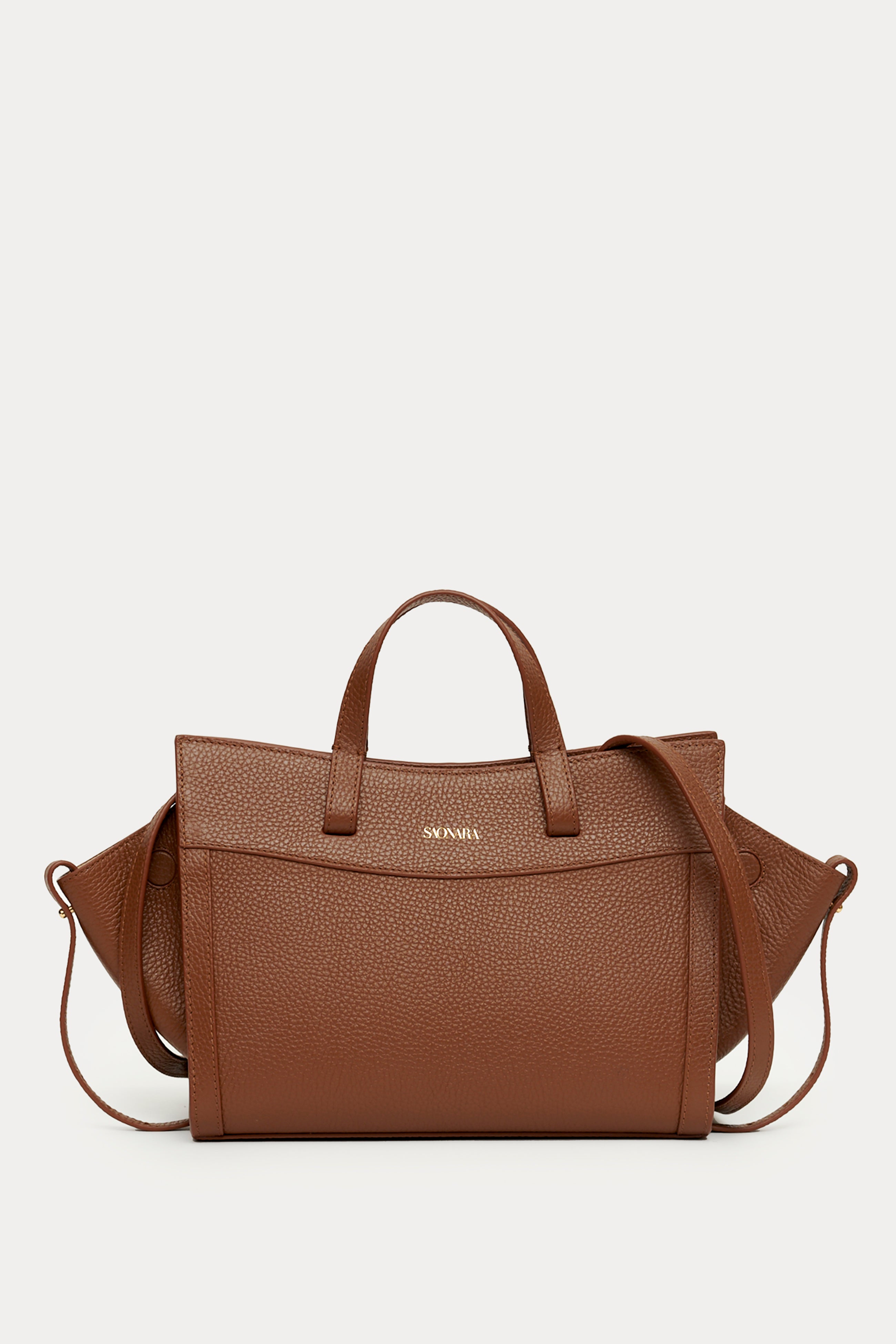 SAONARA SHOPPING BAG MOKA LEATHER