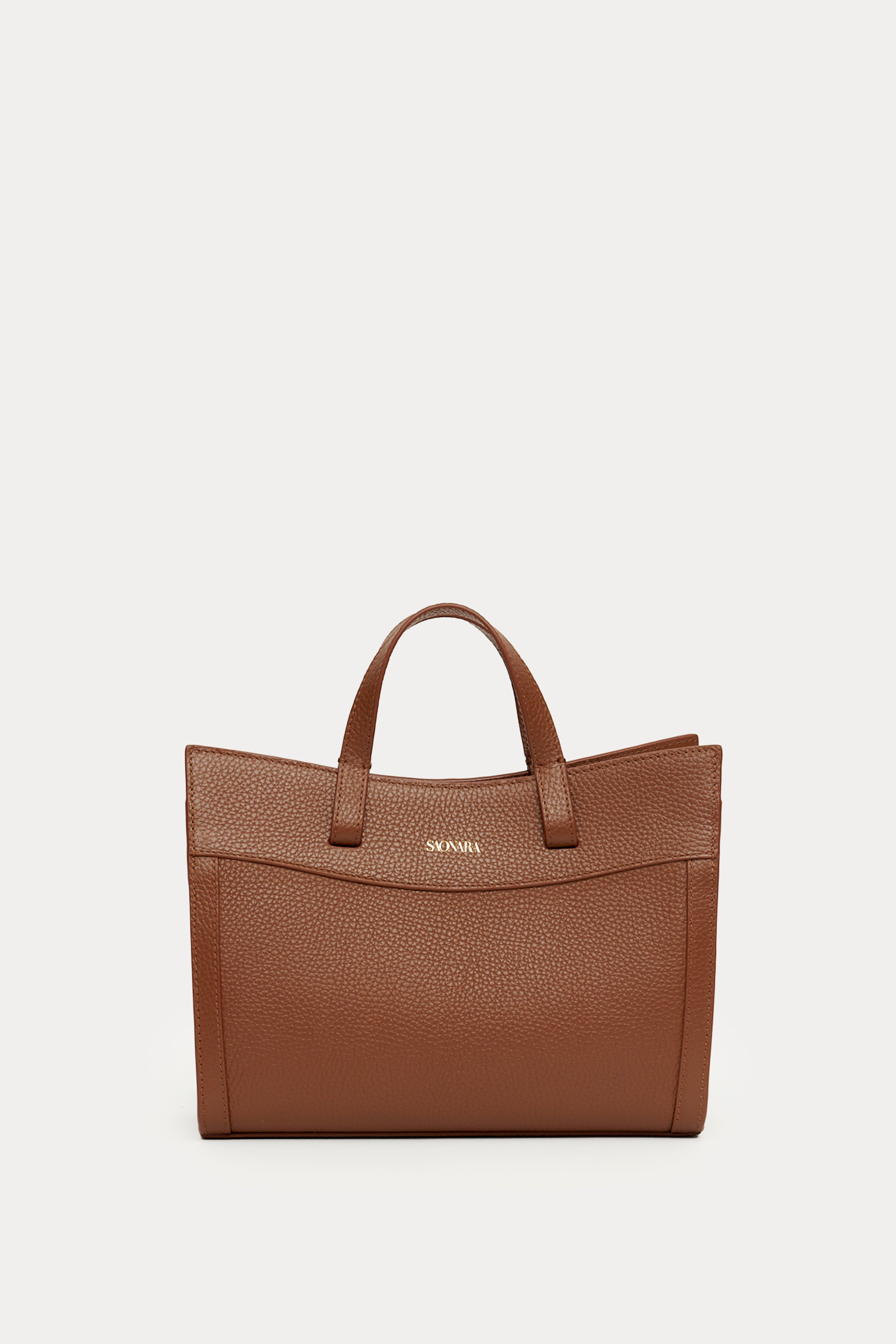 SAONARA SHOPPING BAG MOKA LEATHER