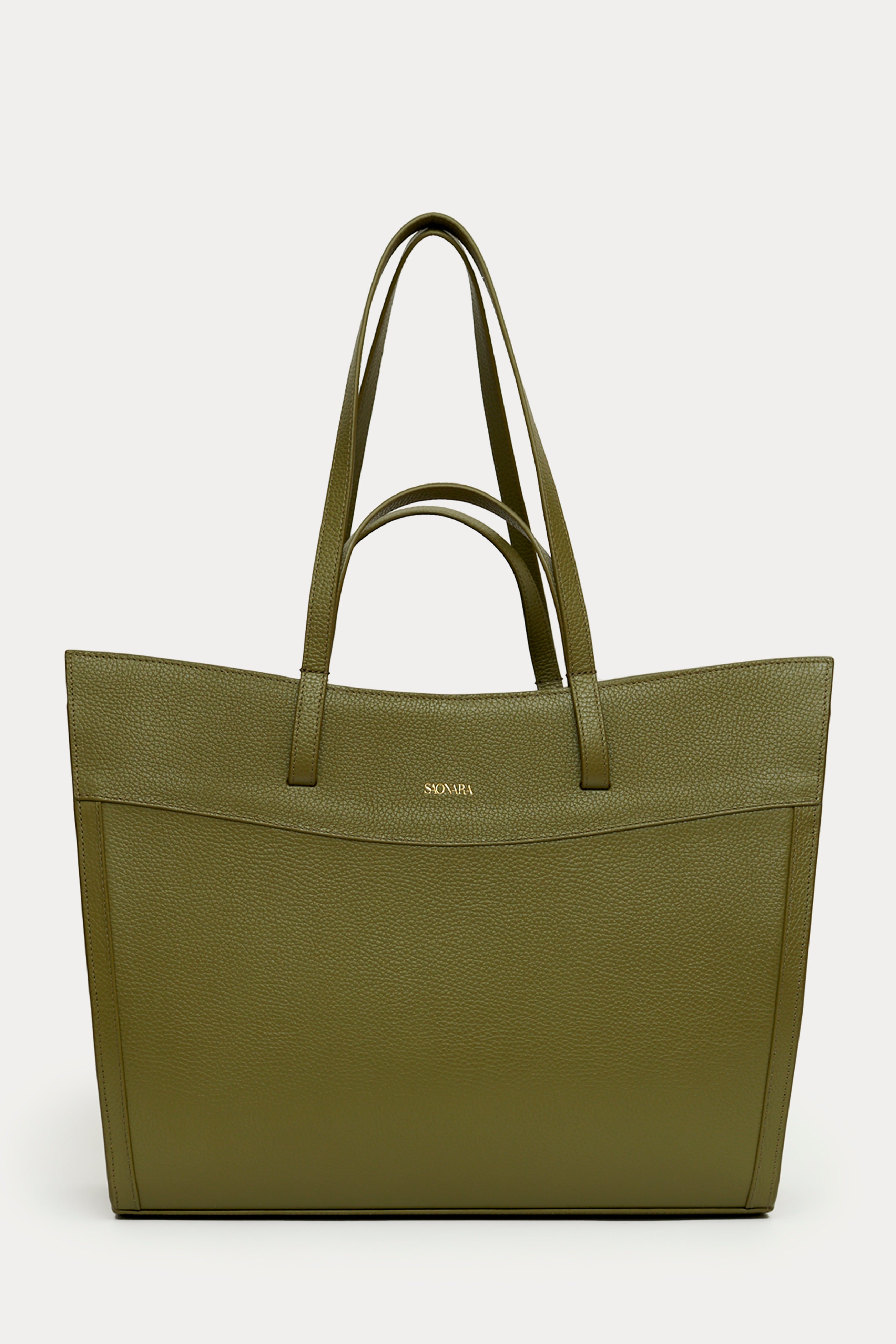 SAONARA SHOPPING BAG MOKA LEATHER