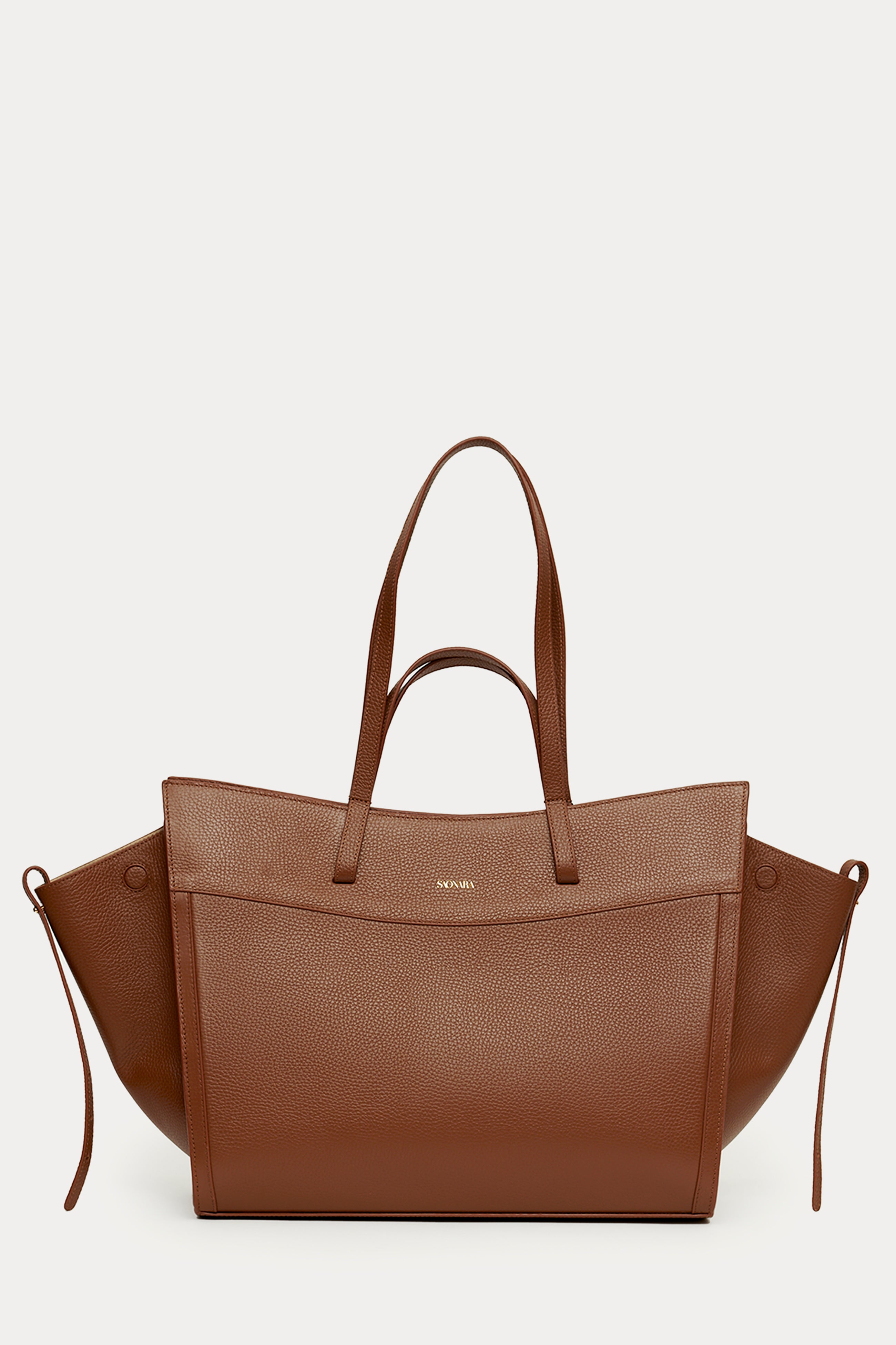 SAONARA SHOPPING BAG MOKA LEATHER
