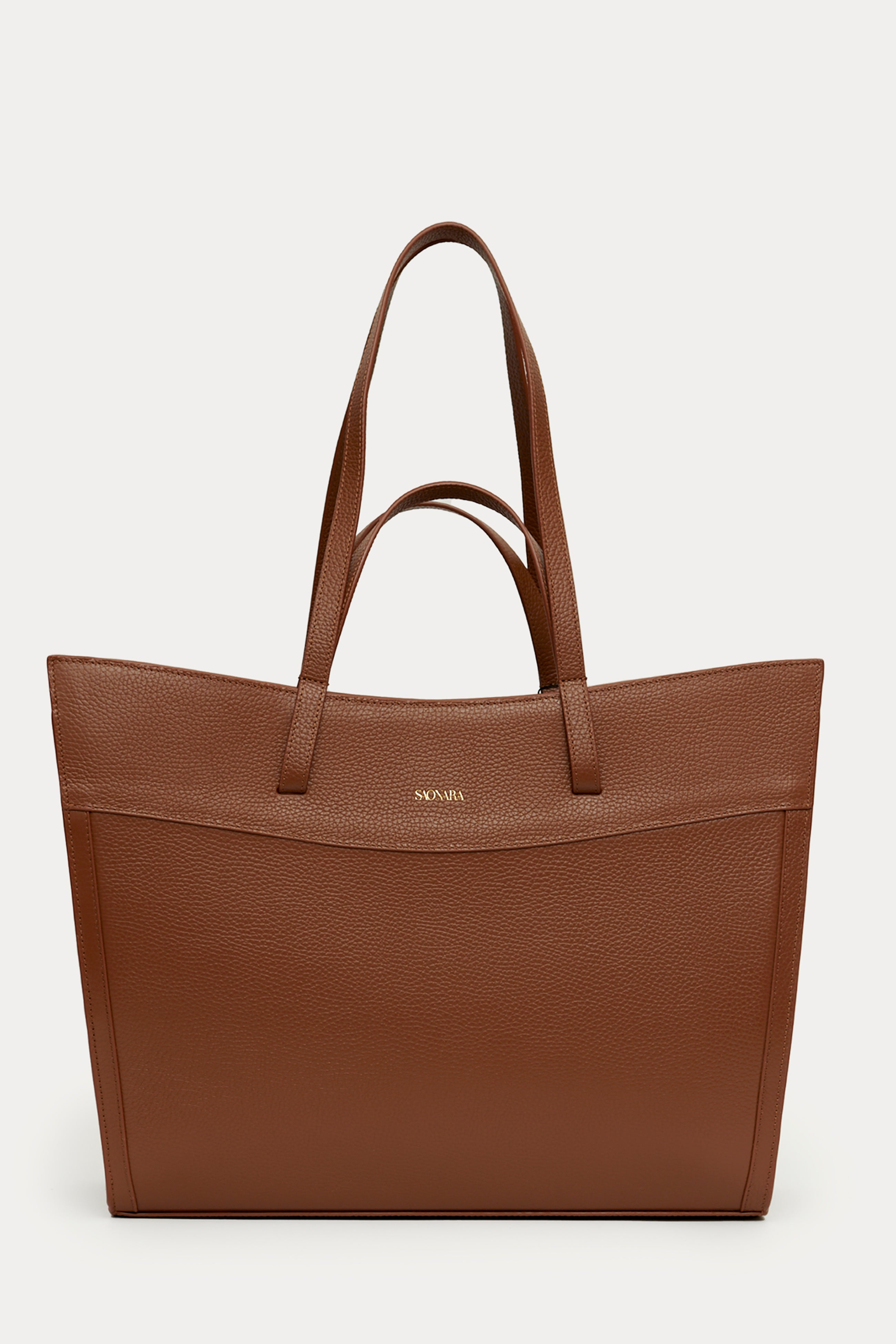SAONARA SHOPPING BAG MOKA LEATHER