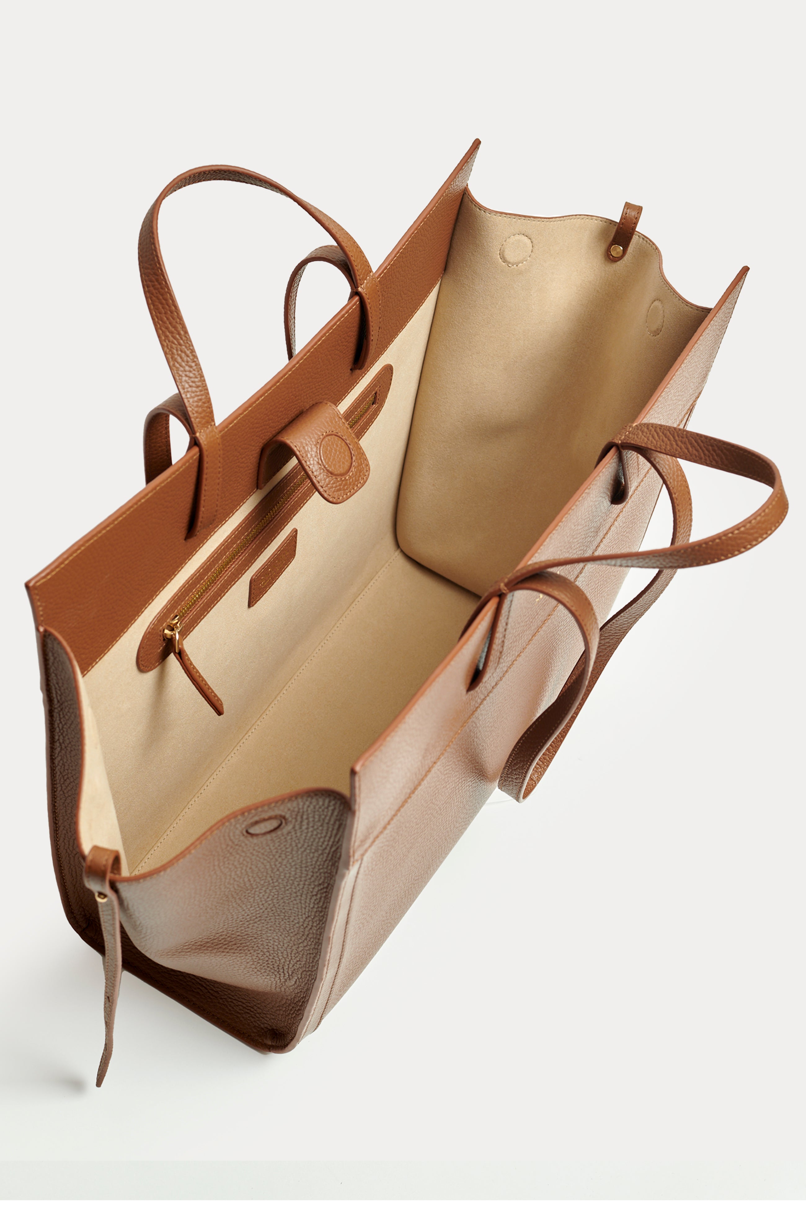SAONARA SHOPPING BAG MOKA LEATHER