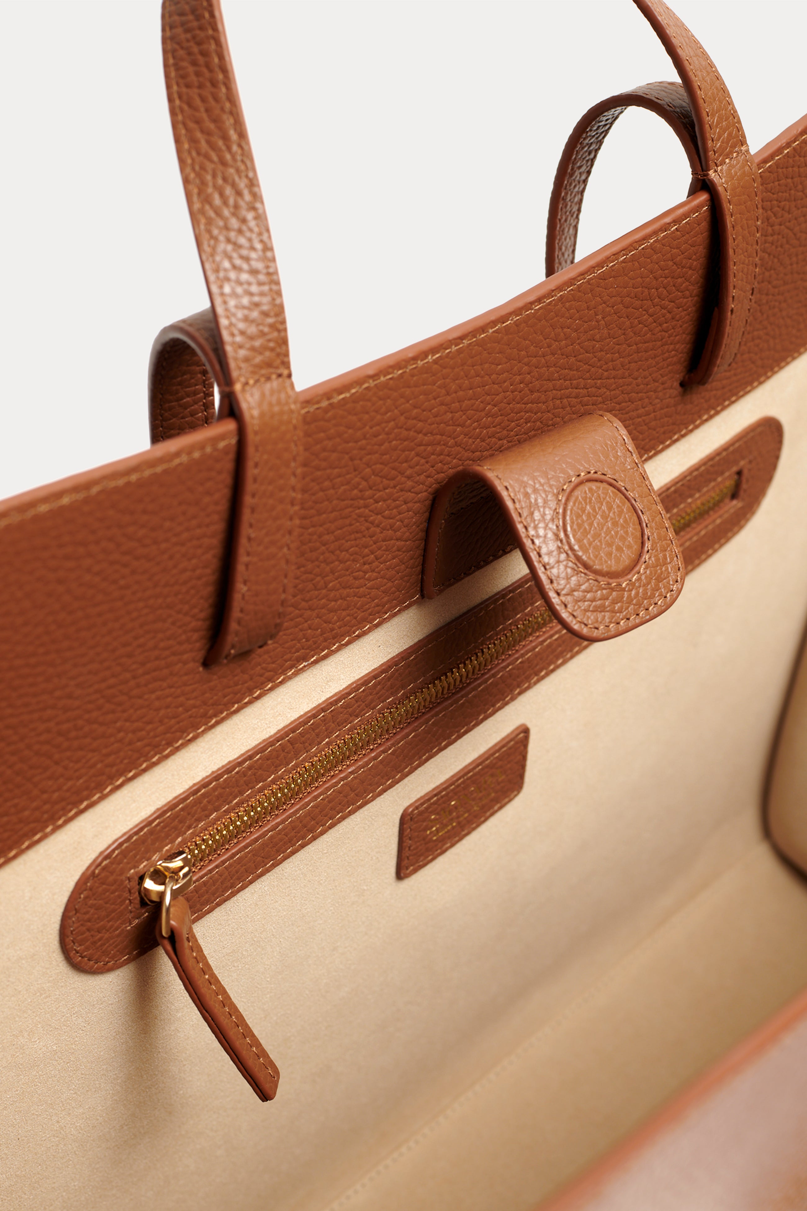 SAONARA SHOPPING BAG MOKA LEATHER