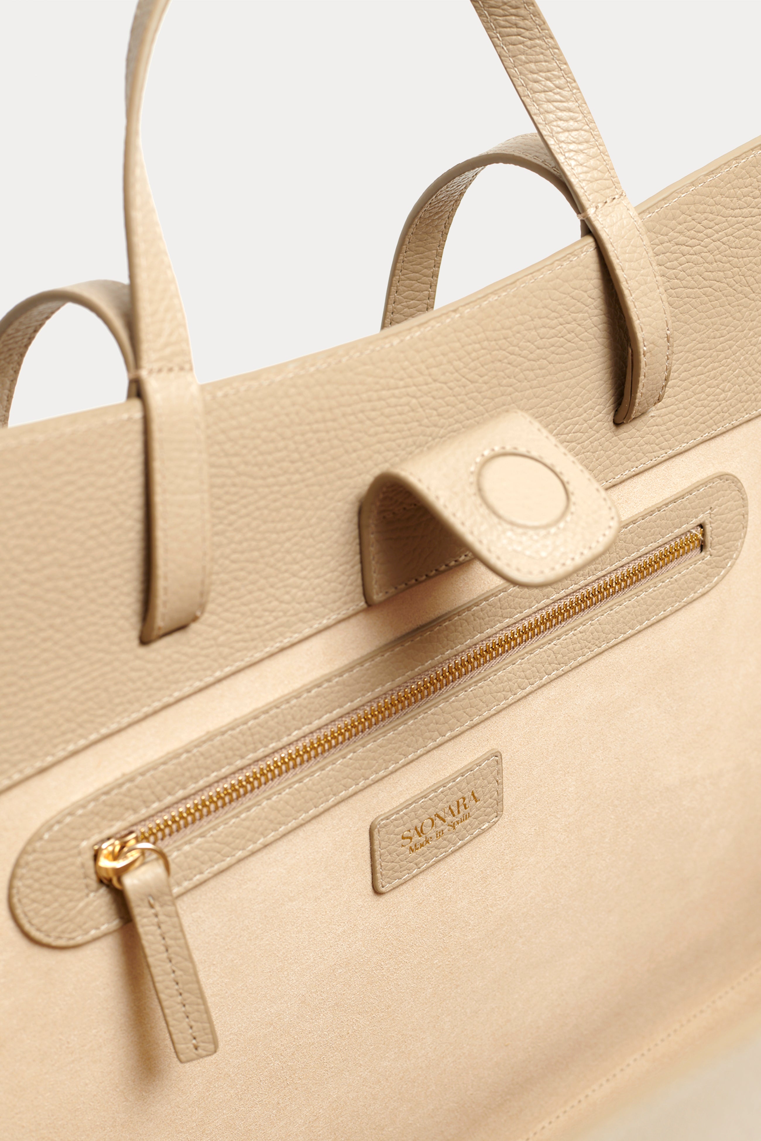 SAONARA SHOPPING BAG MOKA LEATHER