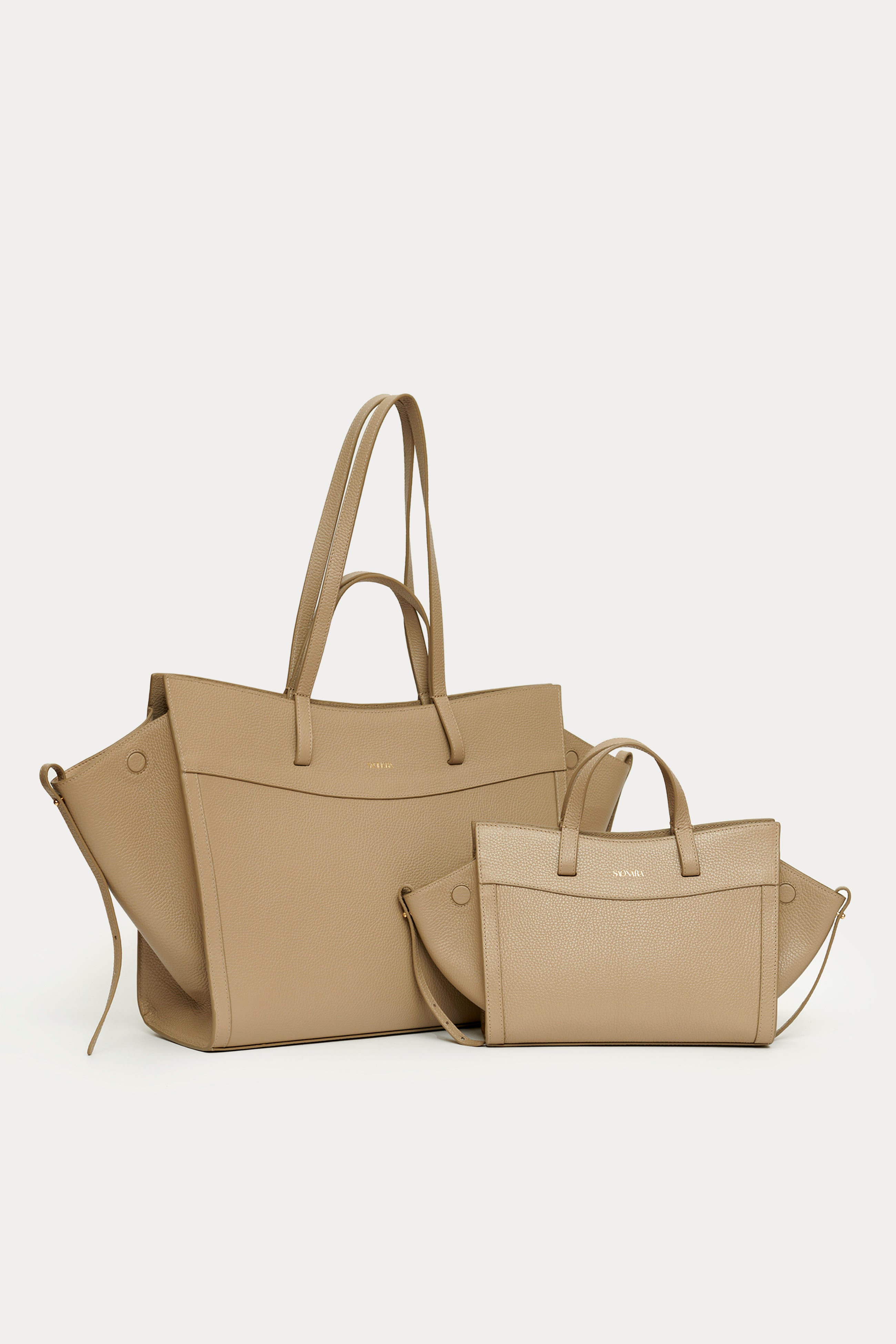 SAONARA SHOPPING BAG MOKA LEATHER