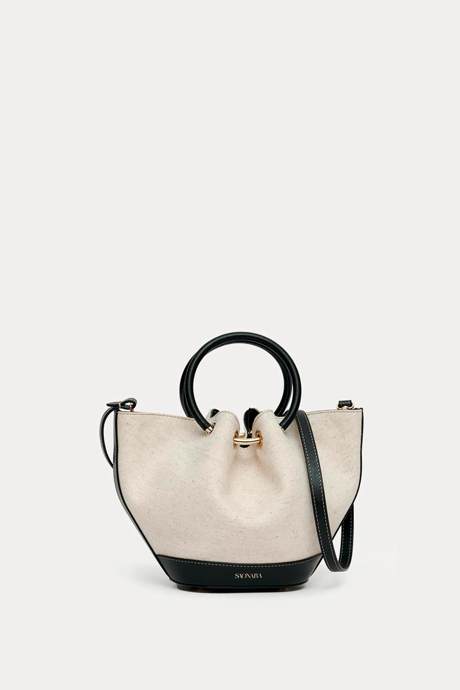 SAONARA MINI CAPAZO NEGRO/LINO