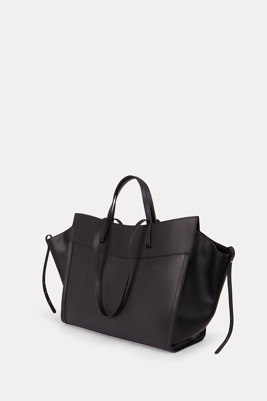 SAONARA SHOPPING BAG TOTAL BLACK LEATHER